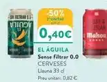 Plusfresc Mahou - sense filtrar 0.0 cerveses oferta