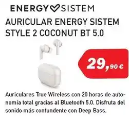 Microsshop Energy sistem - auricular style 2 coconut bt 5.0 oferta
