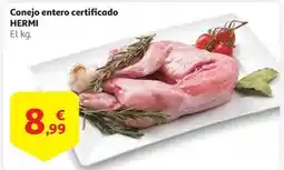Alcampo Conejo entero certificado oferta
