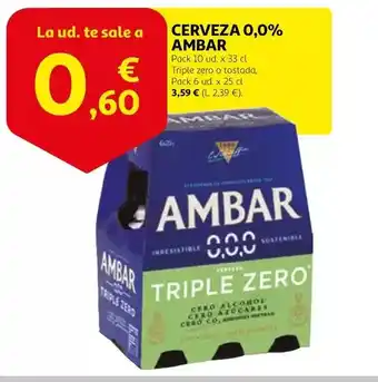Alcampo Ambar - cerveza 0.0% oferta
