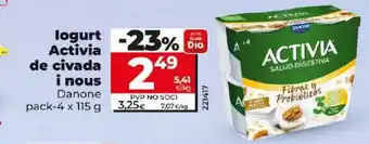 Dia logurt Activia de civada i nous oferta