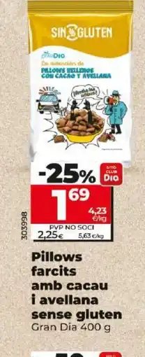 Dia Pillows farcits amb cacau i avellana oferta