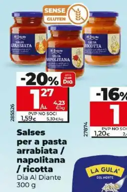 Dia Salses per a pasta arrabiata/ napolitana oferta