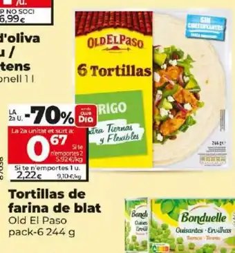 Dia Tortillas de farina de blat oferta
