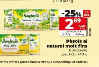 Dia Pèsols al natural molt fins oferta