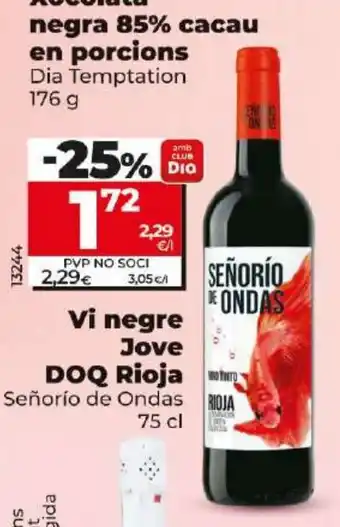 Dia Vi negre Jove DOQ Rioja oferta
