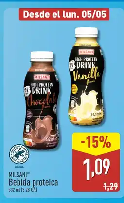 ALDI MILSANI Bebida proteica oferta