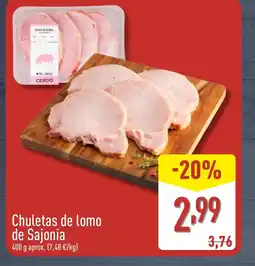 ALDI Chuletas de lomo de Sajonia oferta