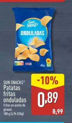ALDI SUN SNACKS Patatas fritas onduladas oferta