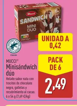 ALDI MUCCI Minisándwich oferta