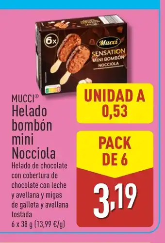 ALDI MUCCI Helado bombón mini Nocciola oferta