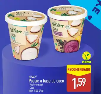 ALDI MYVAY Postre a base de coco oferta