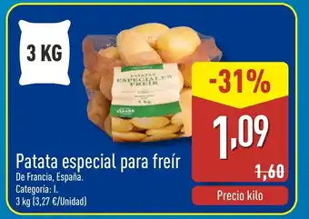 ALDI Patata especial para freír oferta