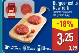 ALDI Burguer estilo New York oferta