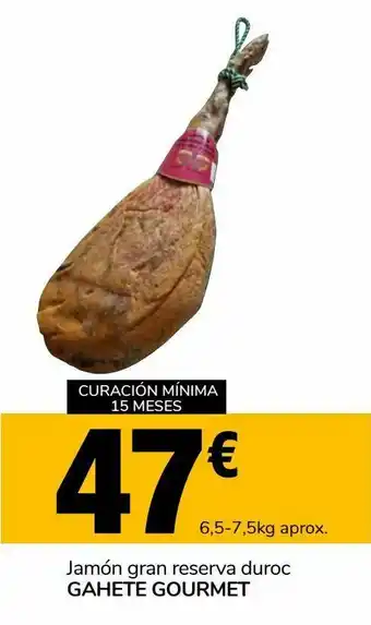 Supeco Jamón gran reserva duroc gahete gourmet oferta