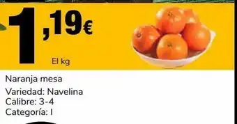 Supeco Naranjas mesa, el kg oferta
