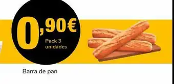 Supeco 3 barras de pan oferta