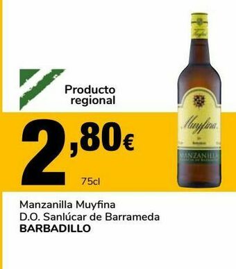 Supeco Manzanilla muyfina d.o sanlúcar de barrameda barbadillo oferta
