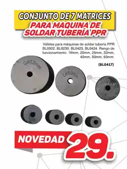 Mandatelo.com Conjunto de 7 matrices para maquina de soldar tuberia'ppr oferta