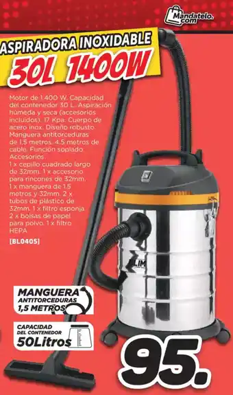 Mandatelo.com Aspiradora inoxidable oferta