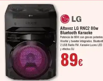 Hiper FROIZ LG Altavoz RNC2 80w Bluetooth Karaoke oferta