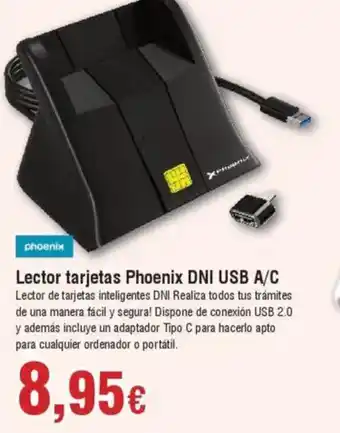 Hiper FROIZ PHOENIX Lector tarjetas Phoenix DNI USB A/C oferta