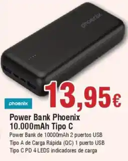 Hiper FROIZ PHOENIX Power Bank Phoenix 10.000mAh Tipo C oferta