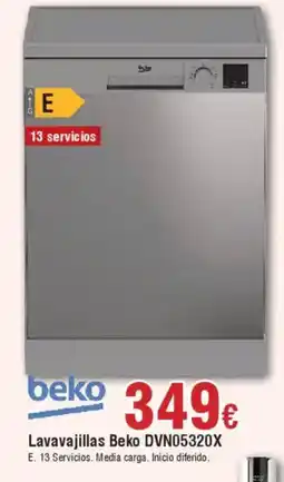 Hiper FROIZ BEKO Lavavajillas Beko DVN05320X oferta