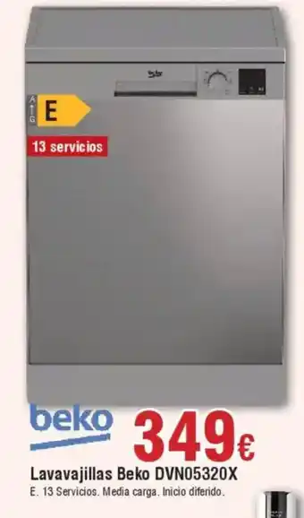Hiper FROIZ BEKO Lavavajillas Beko DVN05320X oferta