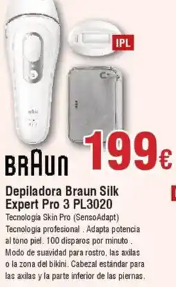 Hiper FROIZ BRAUN Depiladora Silk Expert Pro 3 PL3020 oferta