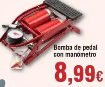 Hiper FROIZ Bomba de pedal con manómetro oferta