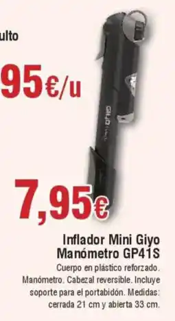 Hiper FROIZ Inflador Mini Giyo Manómetro GP41S oferta