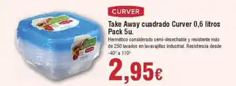 Hiper FROIZ CURVER Take Away cuadrado Pack 5u. oferta