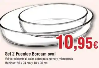 Hiper FROIZ Set 2 Fuentes Borcam oval oferta