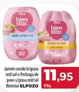 Spar Tenerife ELPOZO Jamón cocido b/grasa red/sal o Pechuga de pavo s/grasa red/sal Bienstar oferta