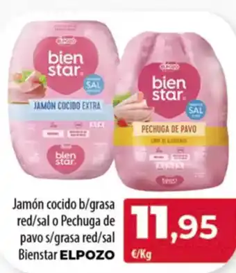 Spar Tenerife ELPOZO Jamón cocido b/grasa red/sal o Pechuga de pavo s/grasa red/sal Bienstar oferta