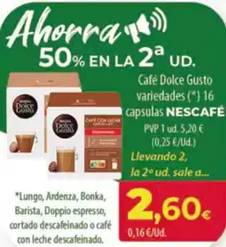 Spar Tenerife NESCAFÉ Café Dolce Gusto variedades (*) 16 capsulas oferta