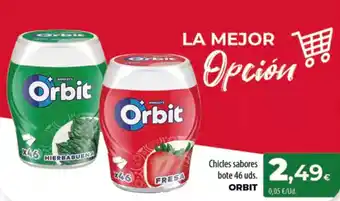 Spar Tenerife ORBIT Chicles sabores bote 46 uds. oferta