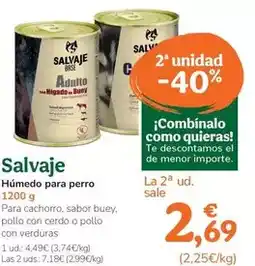TiendAnimal Salvaje - humit per a gos oferta