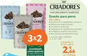 TiendAnimal Criadores - snacks per a gos oferta