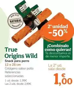 TiendAnimal True origins wild - snack per a gos oferta