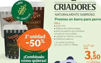 TiendAnimal Criadores - premis en barra per a gos oferta
