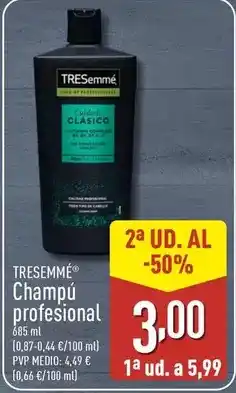 ALDI Tresemmé - champu profesional oferta