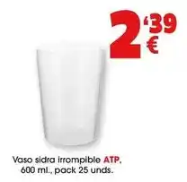 TOP Cash & Carry Atp - vaso sidra irrompible 600 ml., pack 25 unds oferta