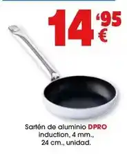 TOP Cash & Carry Dpro - sartén de aluminio induction, 4 mm., 24 cm., unidad oferta