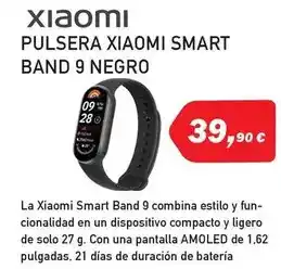 Microsshop Xiaomi - pulsera smart mand 9 negro oferta