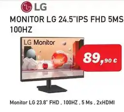 Microsshop Lg - monitor 24.5 ips 5ms 100hz oferta