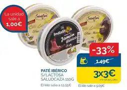 Cash Ecofamilia Paté ibérico s/lactosa saludcaza oferta