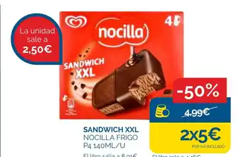 Cash Ecofamilia NOCILLA Sandwich xxl oferta