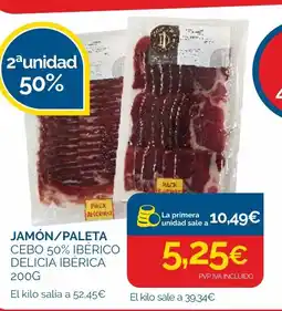 Cash Ecofamilia Jamón/paleta cebo 50% ibérico delicia ibérica oferta